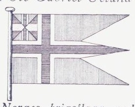 Norges krigsflagg med unionsmerket (1844-1905)