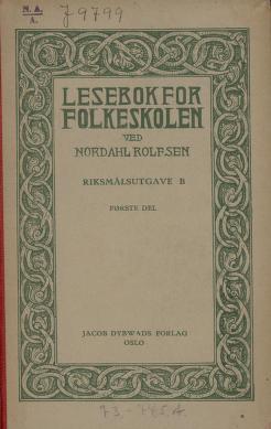Lesebok for folkeskolen. D. 1